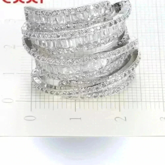 New 6.4 CT 925 Sterling Silver Diamond Ring - Picture 12 of 16